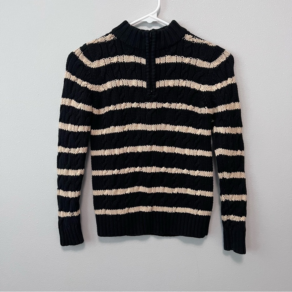 Hanna Andersson Wool Blend Long Sleeve Striped Sweater Size 8